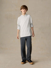 Big Kids Sunwashed Organic Hoodie - Light Grey Heather