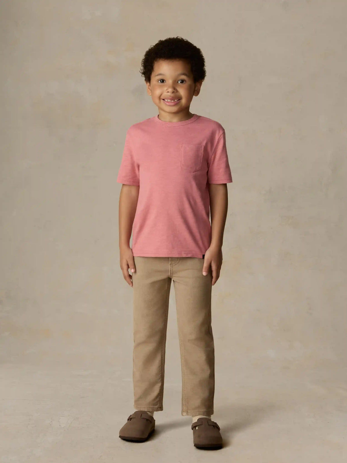 Little Kids Sunwashed Regenerative Pocket Tee - Faded Flag