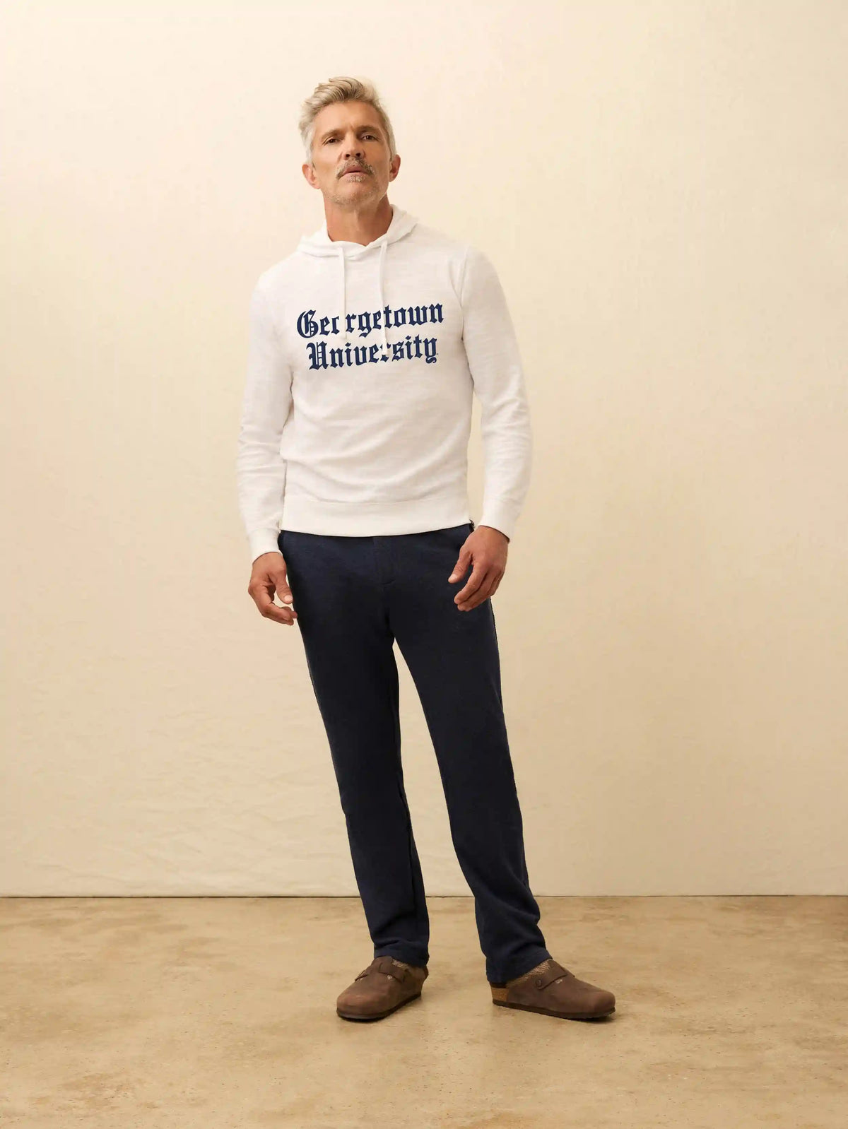 Georgetown Sunwashed Organic Hoodie - White