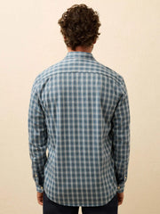 Coastline Knit Shirt - Azure Night Plaid