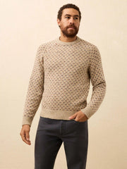 Donegal Crew Sweater - Oat Birdseye Marl
