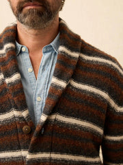 Striped Cardigan Sweater - Rocky Peak Stripe