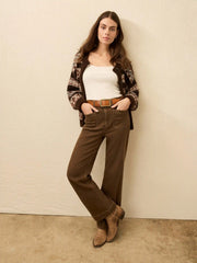 Stretch Terry Patch Pocket Pant - Walnut