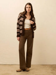 Stretch Terry Patch Pocket Pant - Walnut