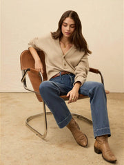Jackson V-Neck Popover - Oatmeal Heather