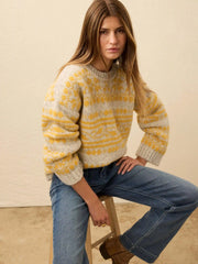 Powder Peak Boyfriend Sweater - Glacier Oat