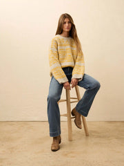 Powder Peak Boyfriend Sweater - Glacier Oat