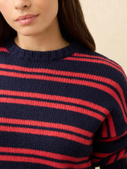 Heirloom Cotton Summit Pullover - Midnight Stripe
