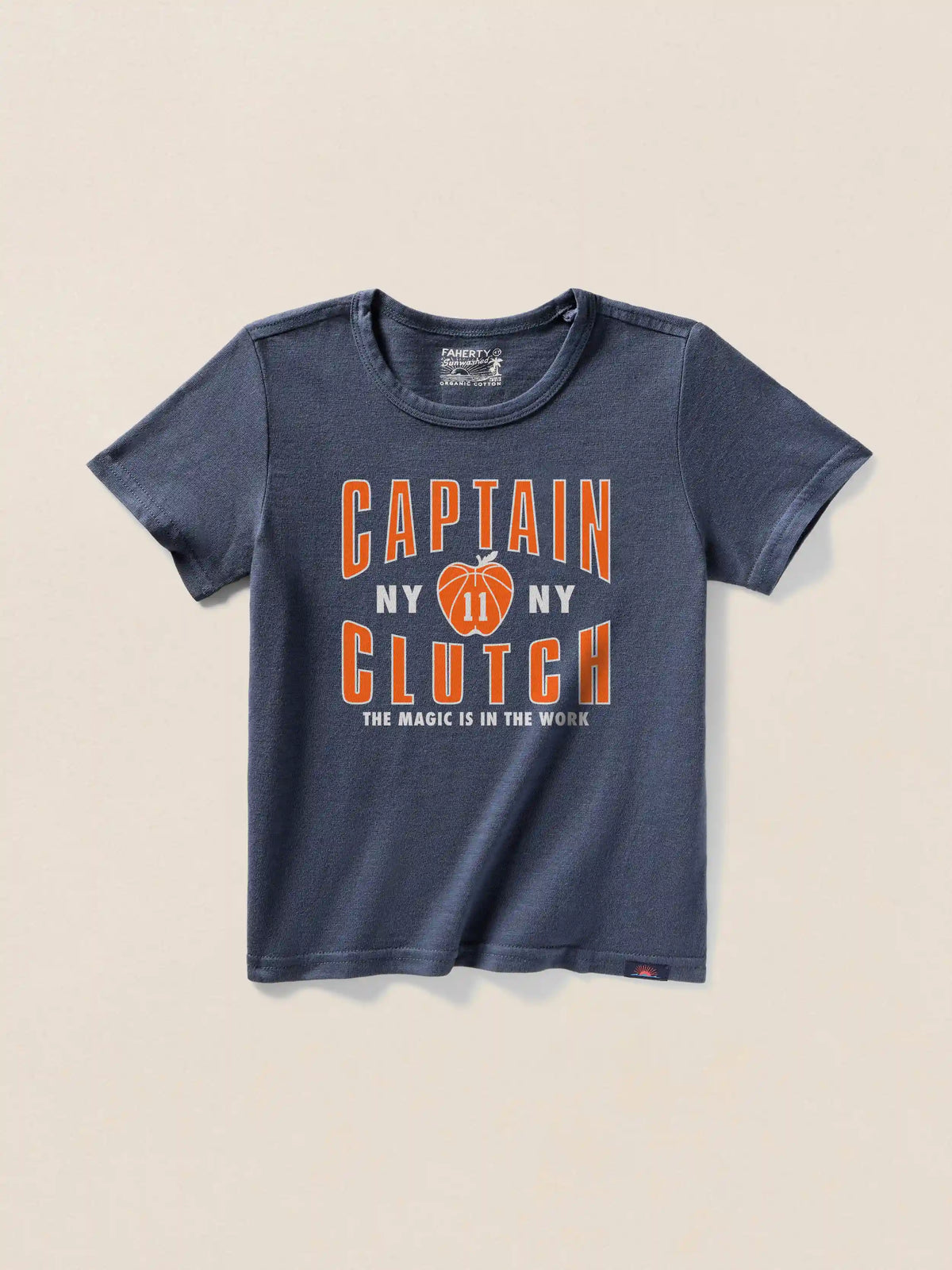 Jalen Brunson Kids Sunwashed Tee - Dune Navy