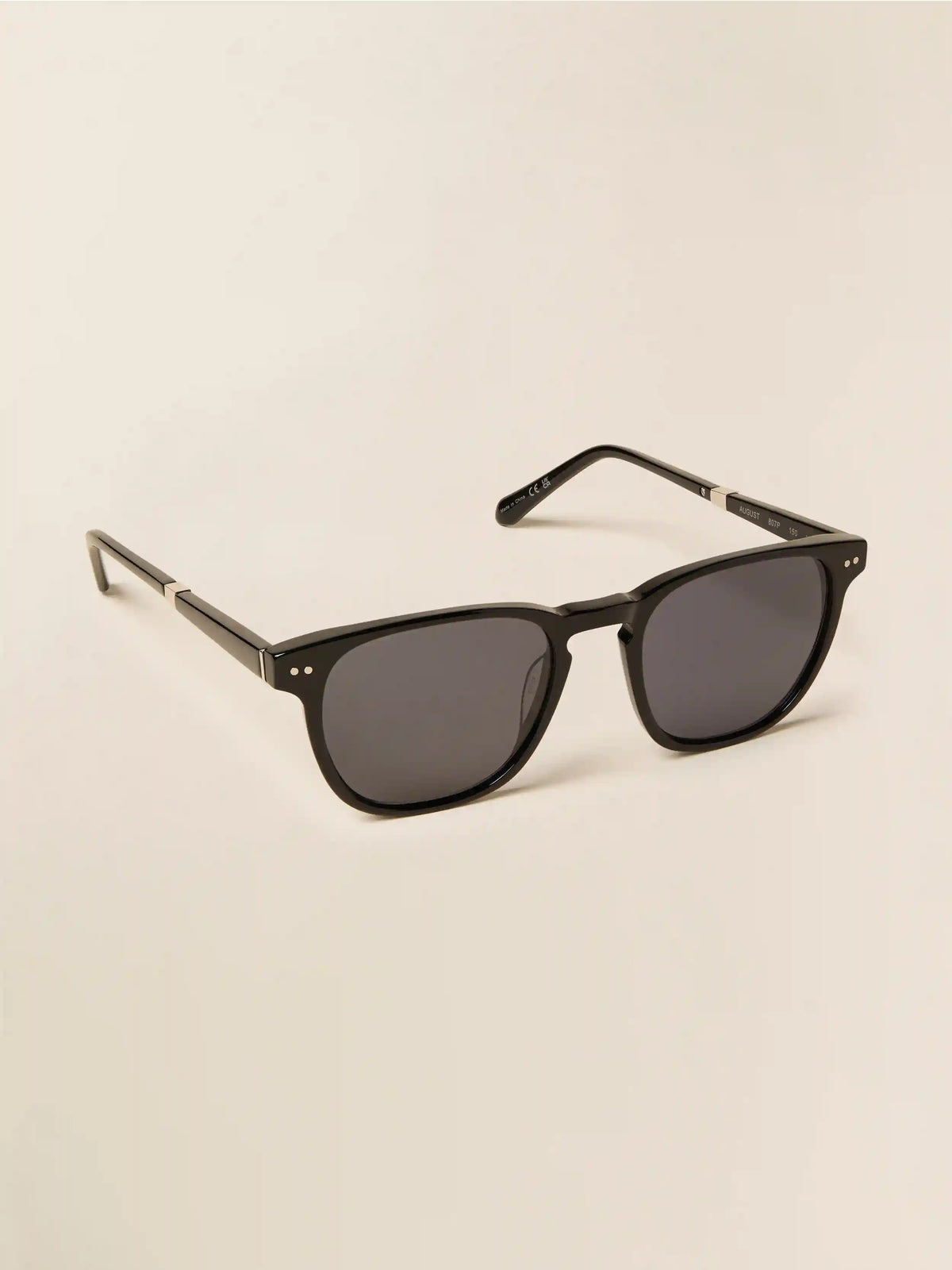 August Sunglasses - Black Solid Gray