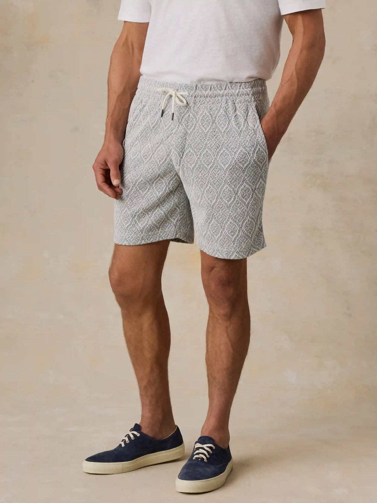 Oasis Drawstring Short - Blue Island Medallion