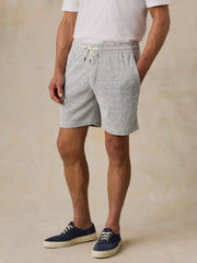 Oasis Drawstring Short - Blue Island Medallion