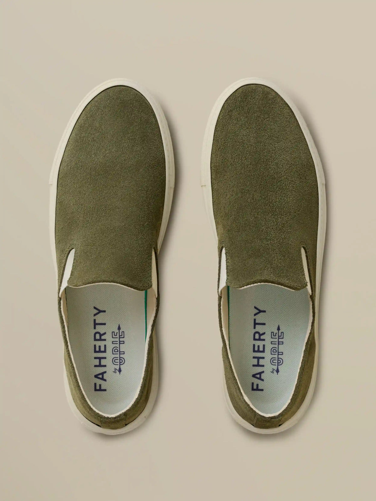 Faherty X Opie Way Slip On Sneaker - Olive