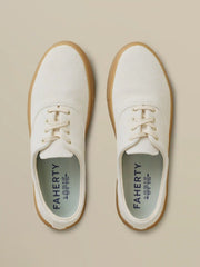Faherty X Opie Way Deck Sneaker - Off White