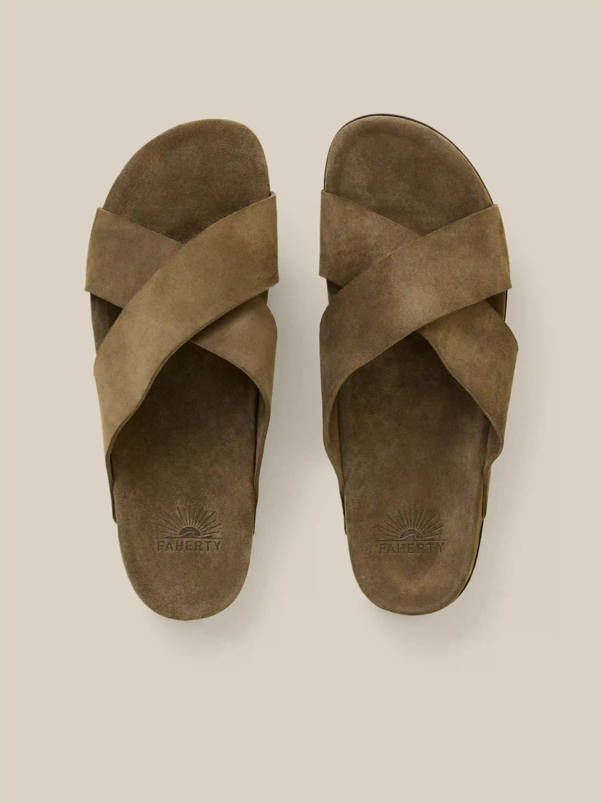 Men's Low Tide Suede Slide - Olive