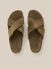 Men's Low Tide Suede Slide - Olive