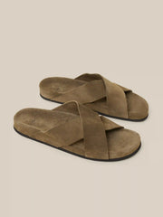 Men's Low Tide Suede Slide - Olive