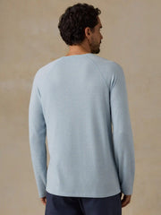 Long-Sleeve Cloud Henley - Arctic Blue Heather