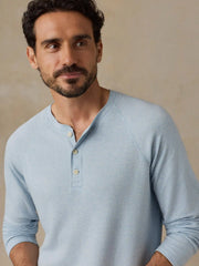 Long-Sleeve Cloud Henley - Arctic Blue Heather