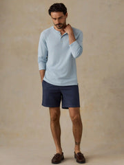 Long-Sleeve Cloud Henley - Arctic Blue Heather