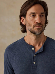Long-Sleeve Cloud Henley - Ink Navy Heather