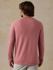 Long-Sleeve Cloud Henley - Red Sunrose Feeder