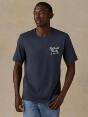 Faherty x Parks Project National Parks Short-Sleeve Sunwashed Regenerative Tee - Dune Navy