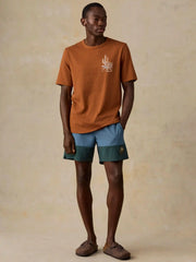 Faherty x Parks Project Chihuahuan Desert Short-Sleeve Sunwashed Regenerative Tee - Copper Red