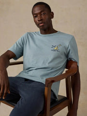 Faherty x Parks Project Channel Islands Short-Sleeve Sunwashed Regenerative Tee - Hull Teal