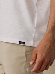 Short-Sleeve Sunwashed Regenerative Henley - White