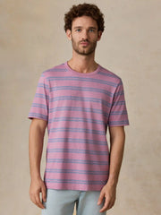 Sunwashed Regenerative Tee - Coast Orchid Stripe
