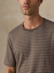 Sunwashed Regenerative Tee - Verona Brown Stripe