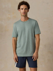 Sunwashed Regenerative Tee - Verona Green Stripe