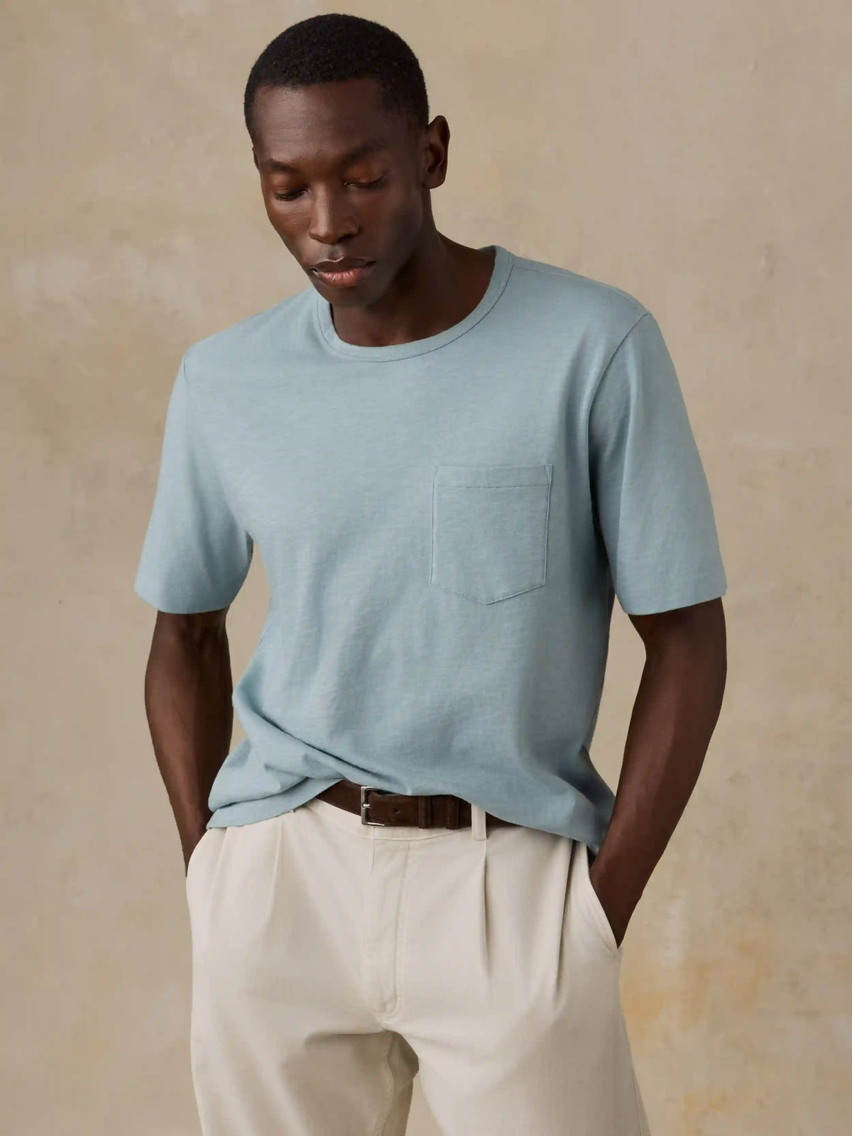 Sunwashed Regenerative Pocket Tee - Hull Teal