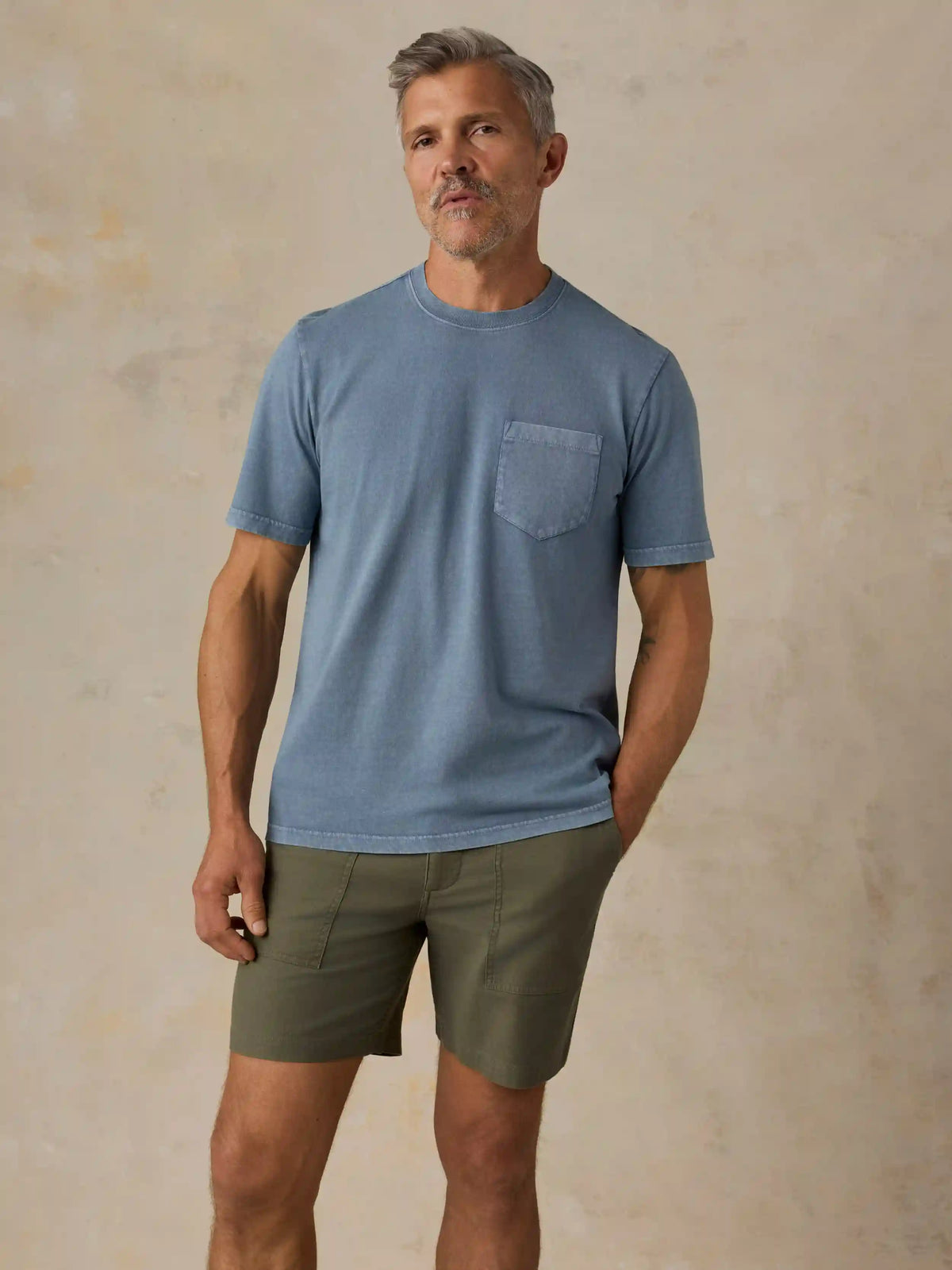 Short-Sleeve Recycled Cotton Tee - Bayside Blue