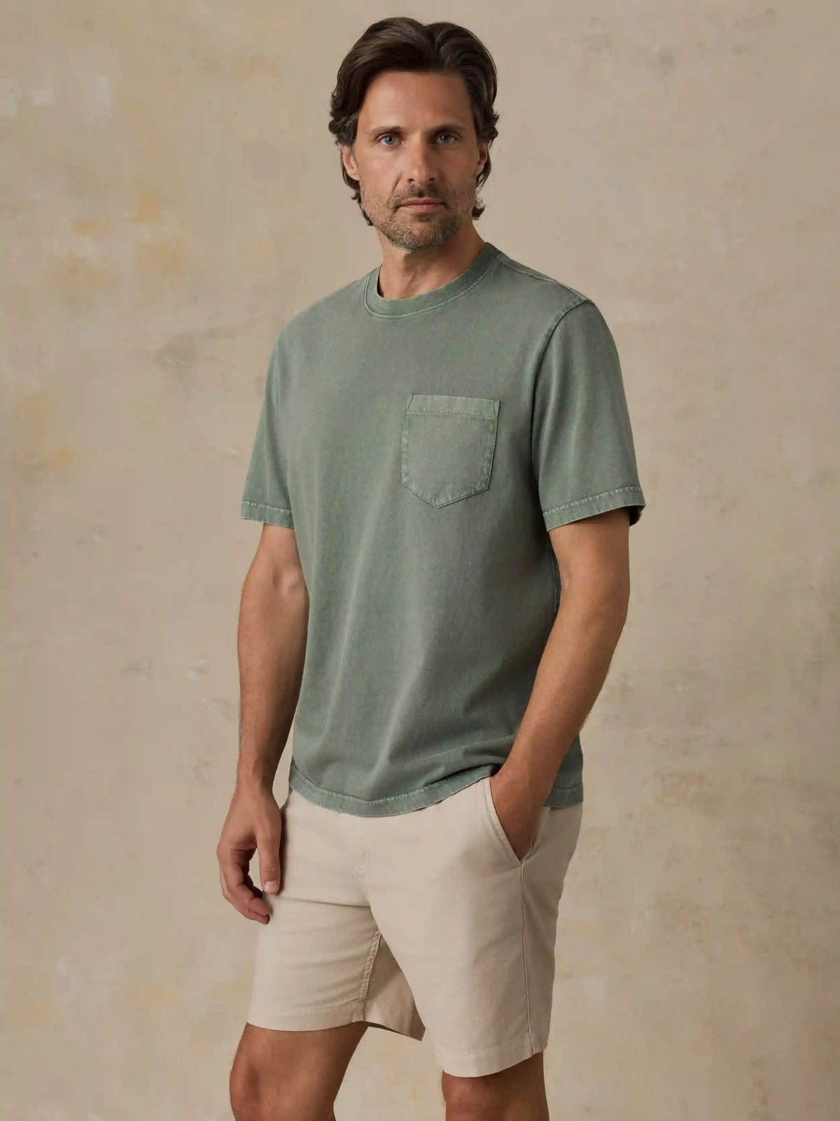 Short-Sleeve Recycled Cotton Tee - Terrain Olive