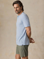 Short-Sleeve Breeze Henley - Blue Isle