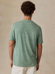 Short-Sleeve Breeze Henley - Woodsy Green Heather