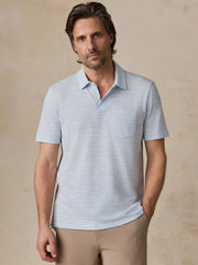 Short-Sleeve Breeze Polo - Blue Wake Stripe