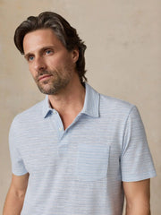Short-Sleeve Breeze Polo - Blue Wake Stripe