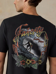 Sunwashed Regenerative Graphic Tee - Ridge Black