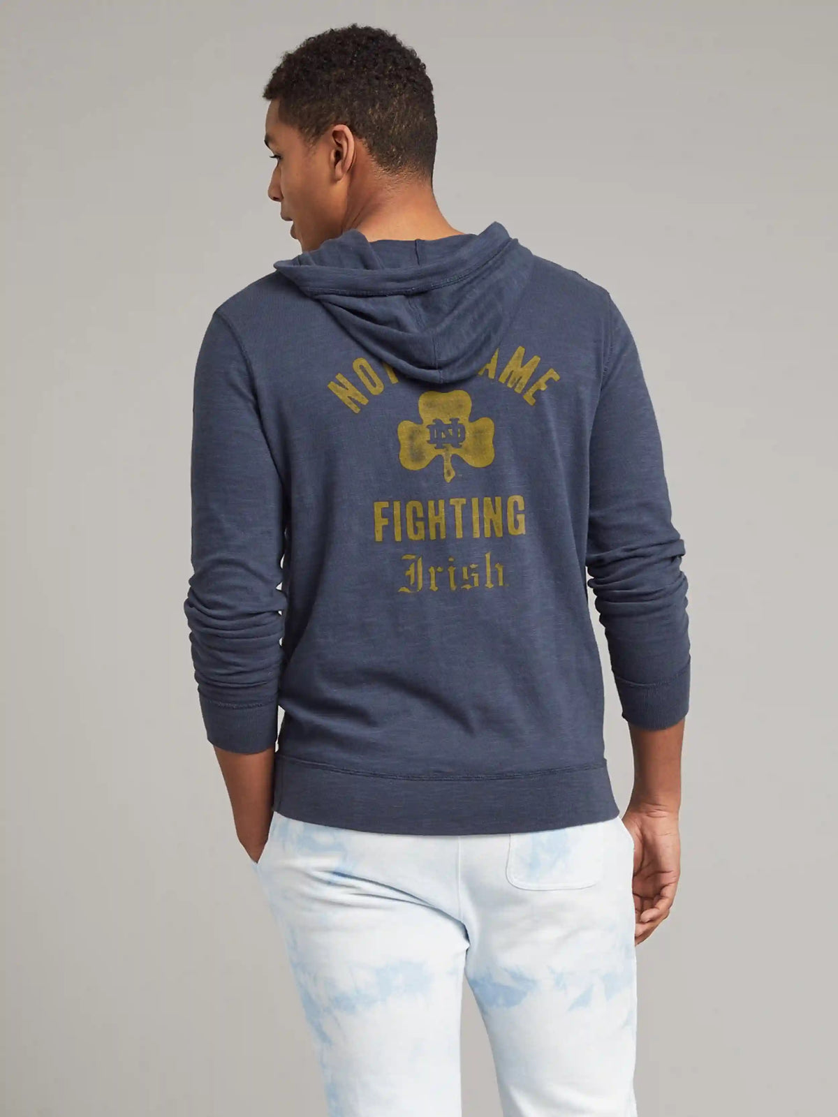 Notre Dame Sunwashed Organic Hoodie - Blue Nights