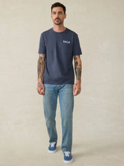 Yale Sunwashed Pocket Tee - Dune Navy