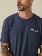 Yale Sunwashed Pocket Tee - Dune Navy