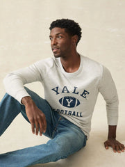 Yale Sunwashed Organic Crew - Light Grey Heather