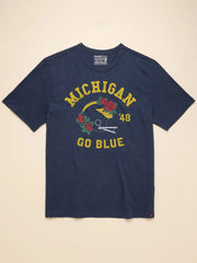 University of Michigan Sunwashed Tee - Dune Navy