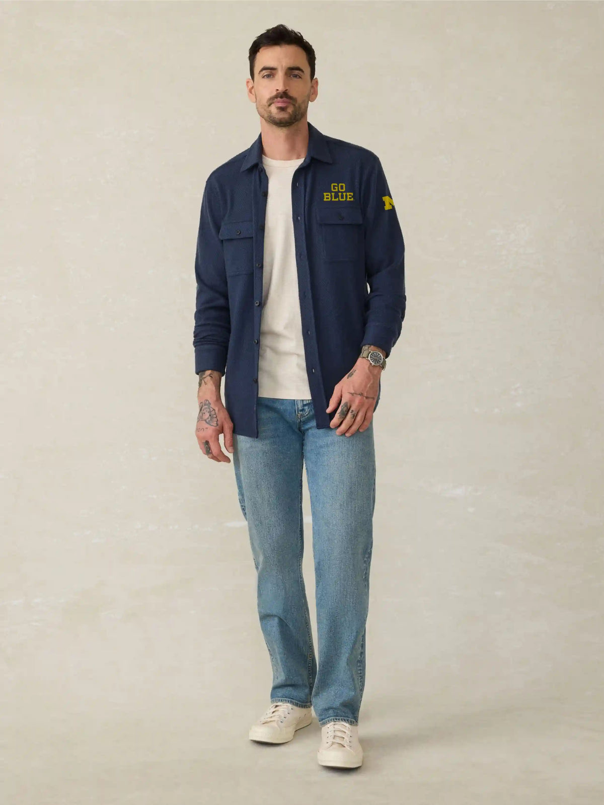 University of Michigan Legend™ Sweater Shirt - Brighton Navy Twill