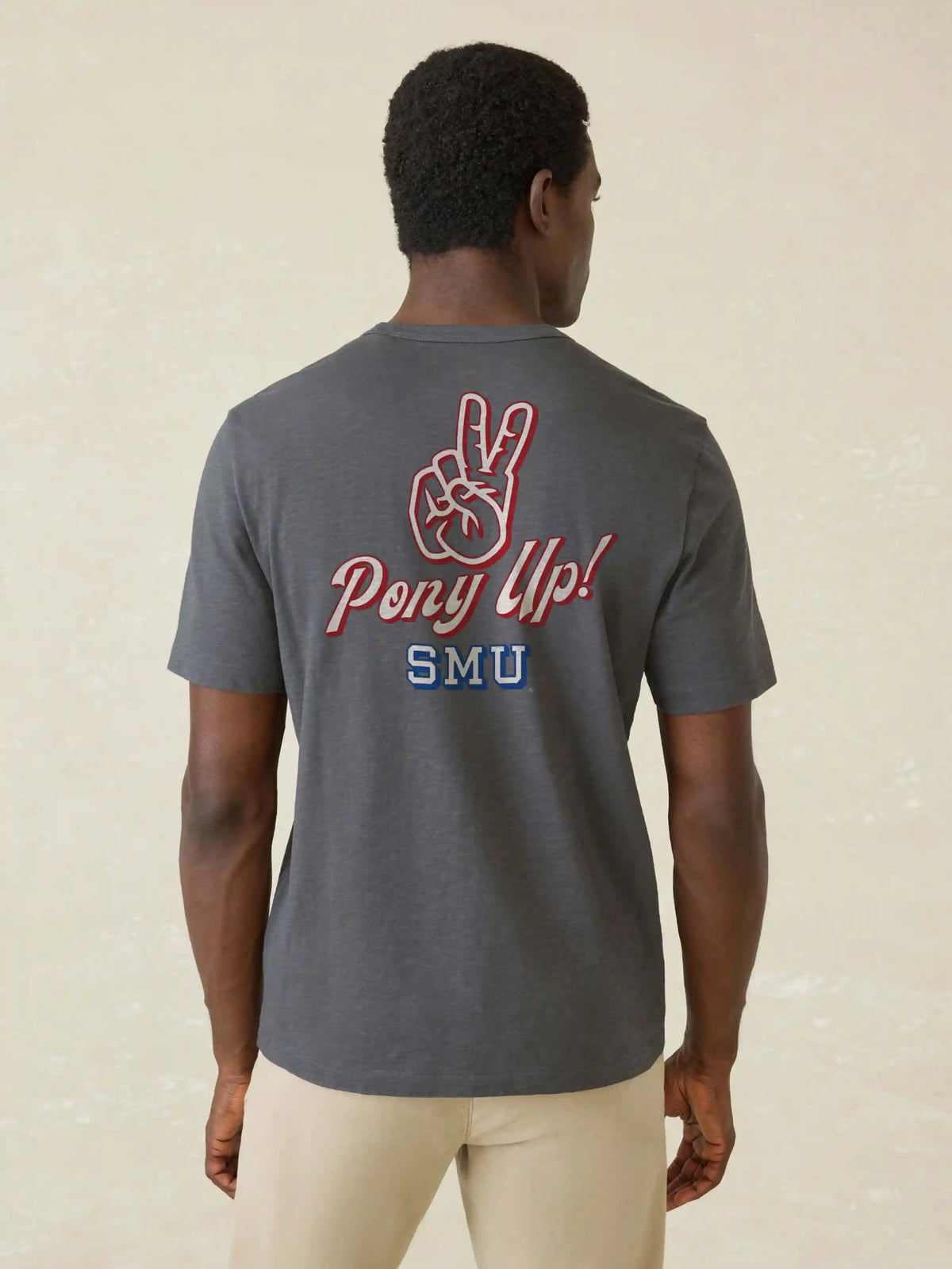 Southern Methodist University Sunwashed Pocket Tee - Graphite