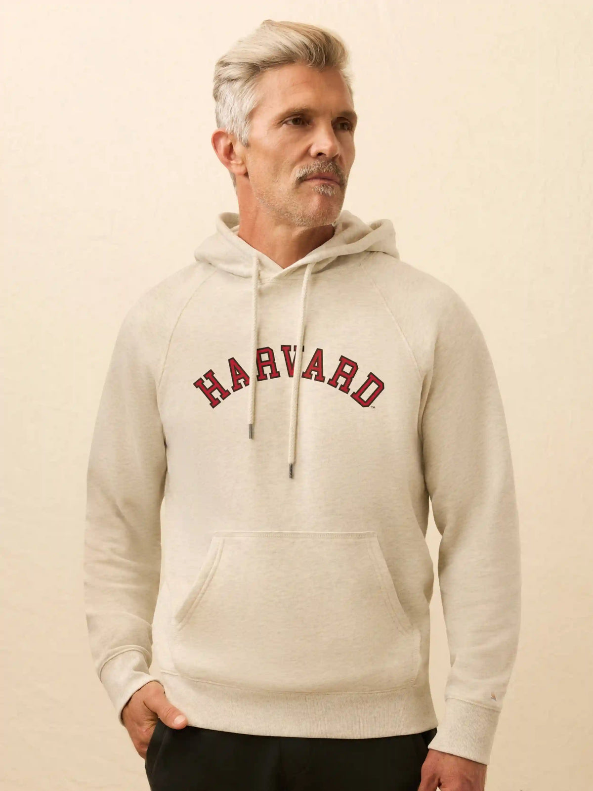Harvard High Standard Fleece Hoodie - Antique Ivory Heather