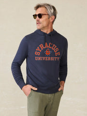 Syracuse University Sunwashed Slub Hoodie - Blue Nights